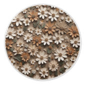 Bündelung von 3D-Blume im minimalistischen Stil Keramikknauf (Vorderseite)