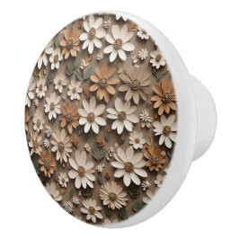 Bündelung von 3D-Blume im minimalistischen Stil Keramikknauf