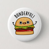 Bunderful Funny Burger Bun Pun Button (Vorderseite)