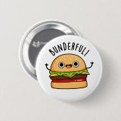 Bunderful Funny Burger Bun Pun Button (Vorne & Hinten)