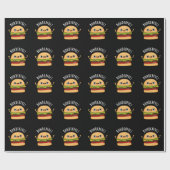 Bunderful Funny Burger Bun Pun Dark BG Geschenkpapier (Flach)