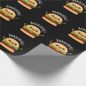 Bunderful Funny Burger Bun Pun Dark BG Geschenkpapier (Ecke)