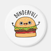 Bunderful Funny Burger Bun Pun Magnet (Vorne)