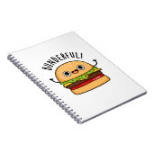 Bunderful Funny Burger Bun Pun Notizblock (Rechte Seite)