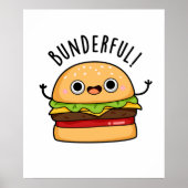 Bunderful Funny Burger Bun Pun Poster (Vorne)