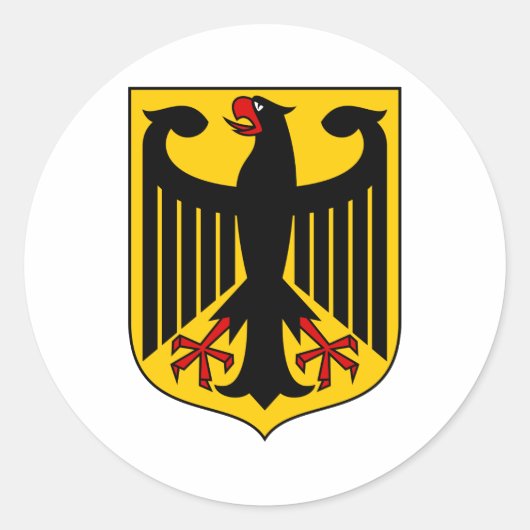 Bundesadler - Bundeswappen Deutschland - Deutschla Runder Aufkleber (Vorderseite)