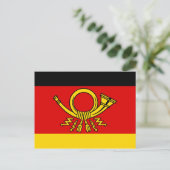 Bundespostminister, deutsche Flagge Postkarte (Stehend Vorderseite)