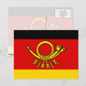 Bundespostminister, deutsche Flagge Postkarte (Vorne/Hinten)