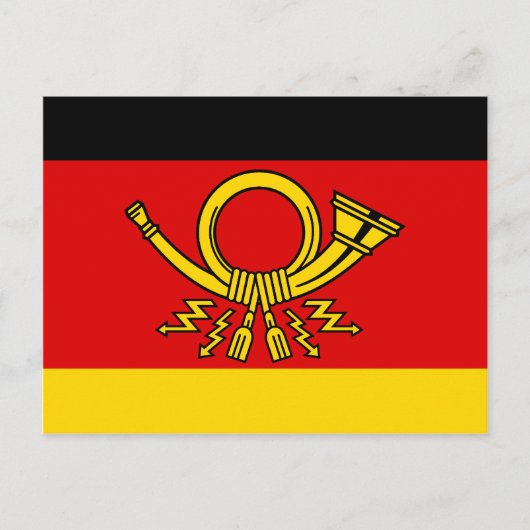 Bundespostminister, deutsche Flagge Postkarte (Vorderseite)