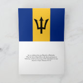 BUNDESREPUBLIK BARBADOS FEIERTAGSKARTE (Innenseite)