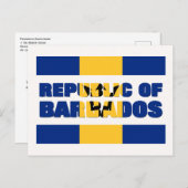 BUNDESREPUBLIK BARBADOS FEIERTAGSPOSTKARTE (Vorne/Hinten)