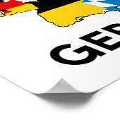 Bundesrepublik Deutschland - Region mit politische Poster (Ecke)