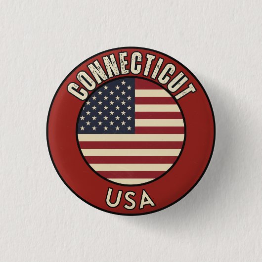 Bundesstaat Connecticut Button (Vorderseite)