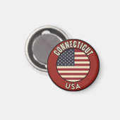 Bundesstaat Connecticut Magnet (Vorderseite/Rückseite)