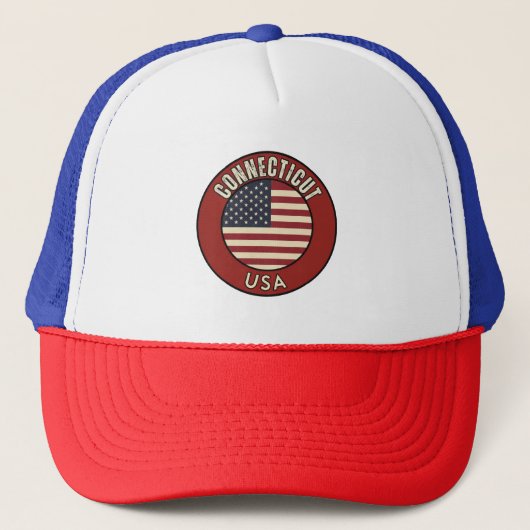 Bundesstaat Connecticut Truckerkappe (Vorderseite)