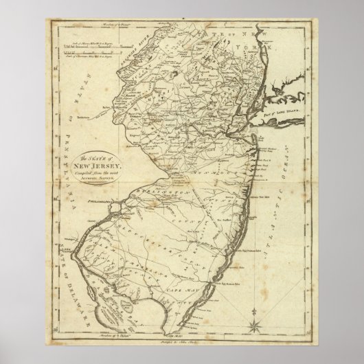 Bundesstaat New Jersey Poster (Vorne)