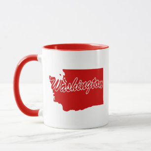 Bundesstaat Washington Form Roter Becher Tasse