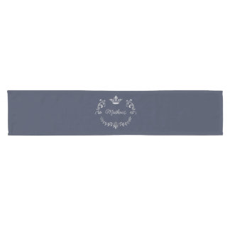 Bundesstaatlich Blue Crown Wappen Personalisiert Kurzer Tischläufer