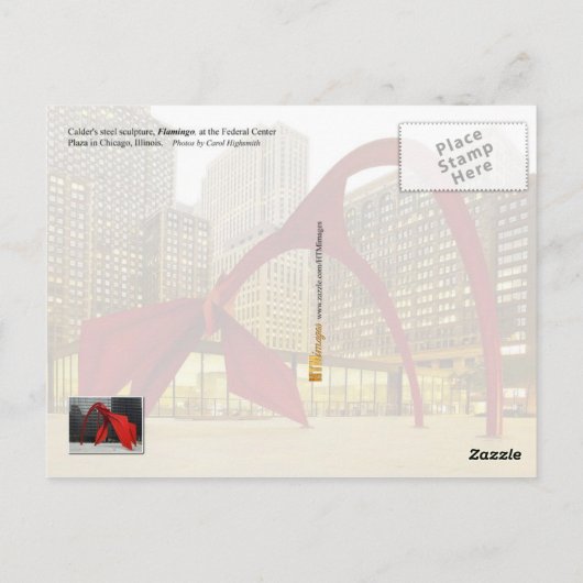 Bundesstaatlich Centre Plaza, Chicago, Illinois Postkarte (Rückseite)