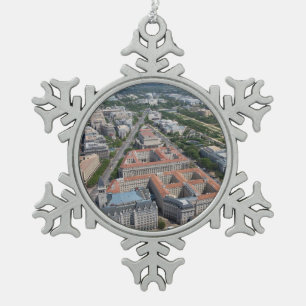 Bundesstaatlich Triangle Washington D.C. Schneeflocken Zinn-Ornament