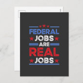 Bundesstaatliche Arbeitsplätze sind echte Arbeitsp Feiertagspostkarte (Vorne/Hinten)