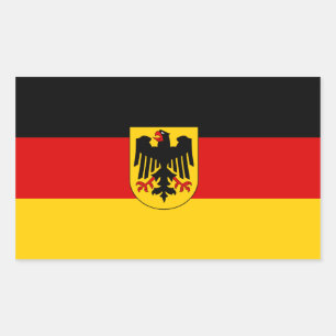 Bundesstaatliche Flagge von Deutschland Rechteckiger Aufkleber
