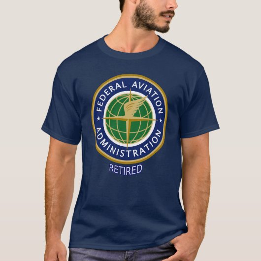 Bundesstaatliche Luftfahrtverwaltung erschöpft T-Shirt (Vorderseite)