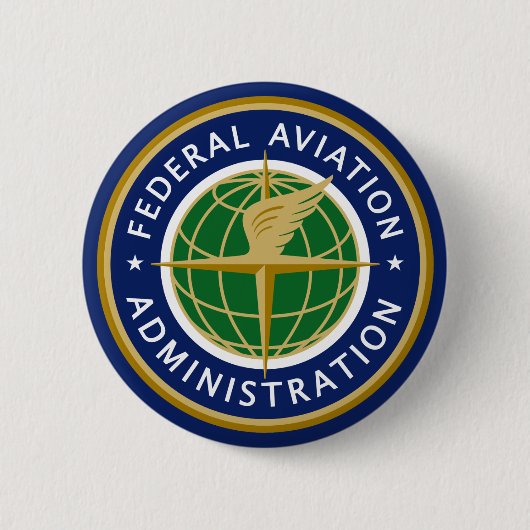 Bundesstaatliche Luftfahrtverwaltung FAA Button (Vorderseite)