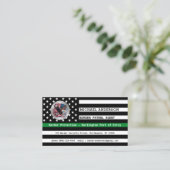 Bundesstaatliche Rechtsdurchsetzung - dünne Linie Visitenkarte (Stehend Vorderseite)