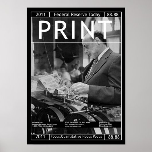 Bundesstaatliche Reserve heute - DRUCKEN Poster (Vorne)