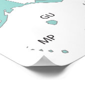 Bundesstaatliche Reservierungsgebiete Geografische Poster (Ecke)