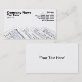 Bundesstaatliche Steuerformulare auf weißem Visitenkarte (Vorne/Hinten)