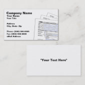 Bundesstaatliche Steuerformulare Visitenkarte (Vorne/Hinten)