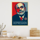 Bundesstaatlicher Notenbankchef Ben Bernanke Print Poster (Küche)
