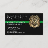 Bundesstaatlicher QR-Code für die Zollabfertigung  Visitenkarte (Vorderseite)