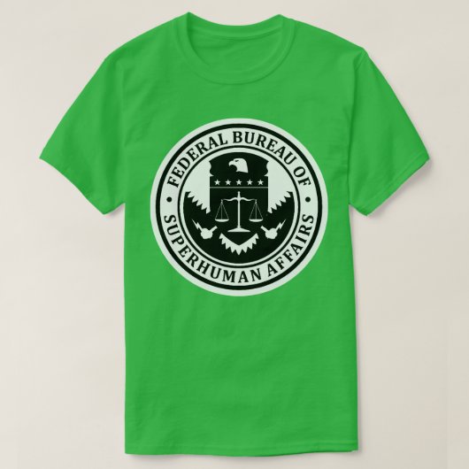 Bundesstaatliches Büro für Supermenschliche Angele T-Shirt (Design vorne)