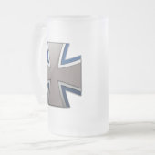 Bundeswehr Mattglas Bierglas (Vorderseite Links)