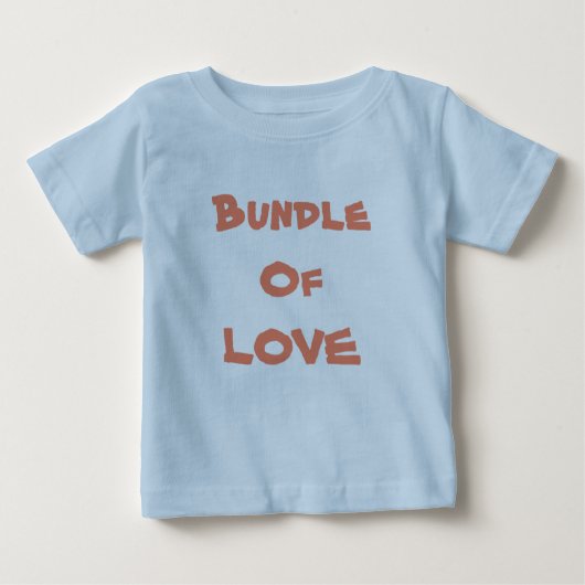 BUNDLE DER LIEBE - Einfach Niedlich blau / braun Baby T-shirt (Vorderseite)