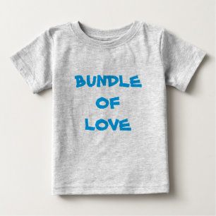 BUNDLE DER LIEBE - Einfach Niedlich grau / blau Baby T-shirt