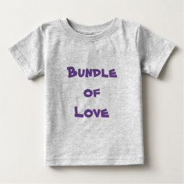 BUNDLE DER LIEBE - Einfach Niedlich grau / Lila Baby T-shirt