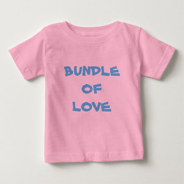 BUNDLE DER LIEBE - Einfach Niedlich rosa / blau Baby T-shirt (Vorderseite)