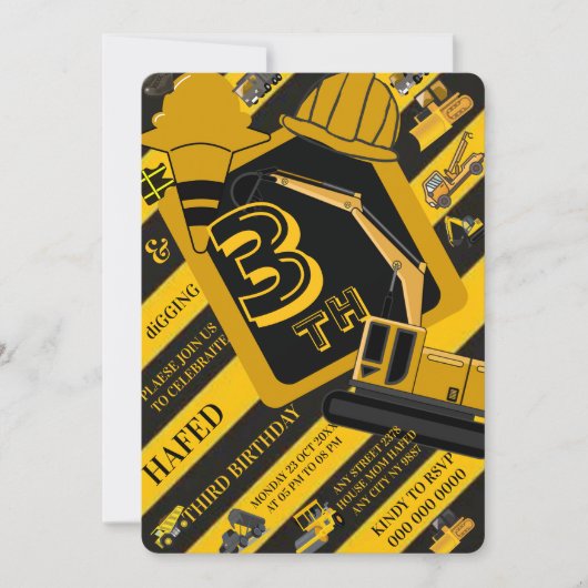 Bundle für Party, bearbeitbarer LKW Einladung (Vorderseite)