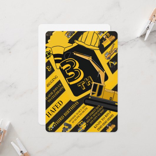 Bundle für Party, bearbeitbarer LKW Einladung (Vorderseite/Rückseite Beispiel)