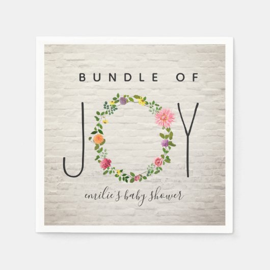 Bundle Joy Brick Wreath Blumenspulendusche Serviette (Vorderseite)