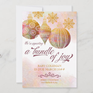 Bundle Joy Foto Weihnachtsschmuck Schwangerschaft Ankündigung
