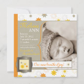 Bundle of Joy Birth Announcement Square Ankündigung (Vorderseite)