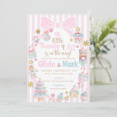Bundle of Joy Christmas baby shower invite. Einladung (Stehend Vorderseite)