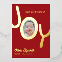 Bundle of JOY Echte Goldfolie Foto Geburt
