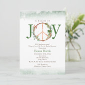 Bundle of Joy Peace Boho Weihnachtsdusche Einladung (Stehend Vorderseite)