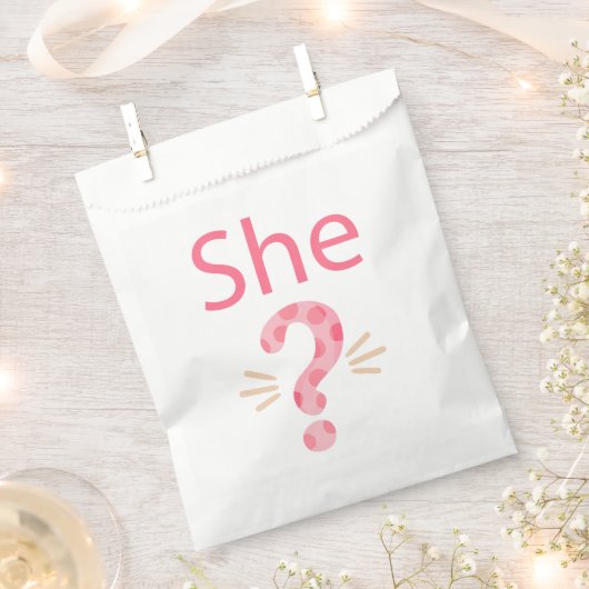 Bundle of Joy Reveal Party Rosa Sie Geschenktütchen (Ausgeschnitten)
